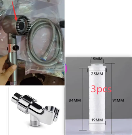 High Pressure 3 Mode Filter Shower Head
